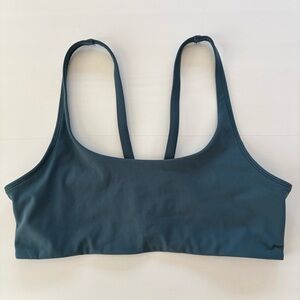 Vuori Yosemite Sports Bra Tidal Soft Strappy Teal Yoga Pilates Athleisure EUC